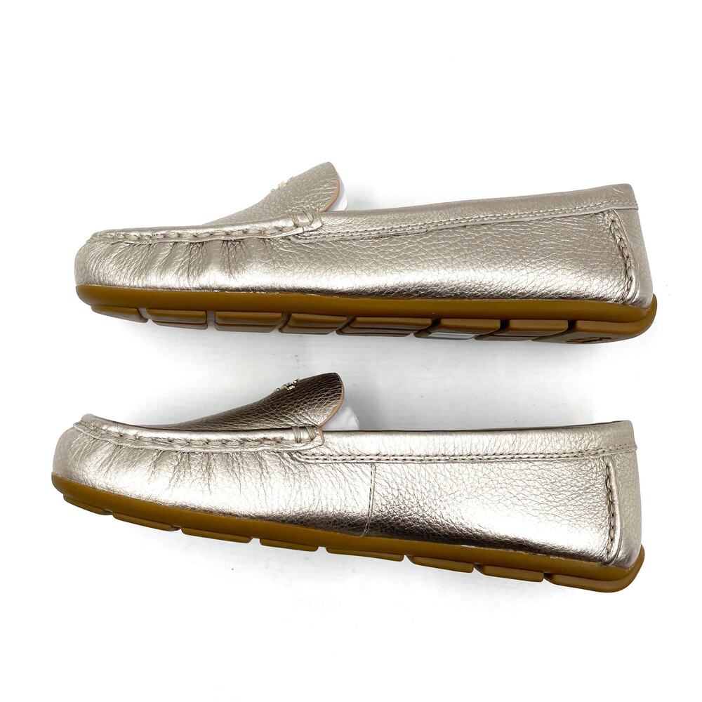 Coach Marley Driver Driving Loafers Champagne Gold Metallic Slip On Sz 8.5 Women - Picture 7 of 10